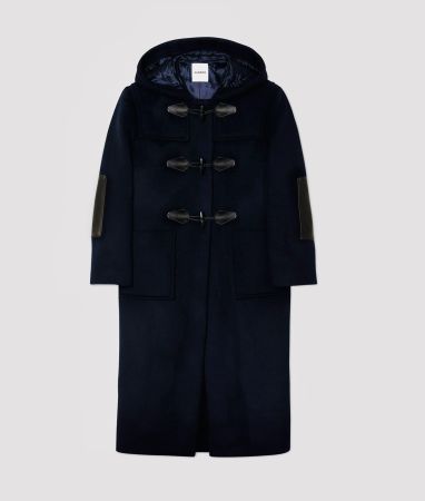 Sandro Paris Wollmantel Dufflecoat, Gr. 36, Dunkelblau