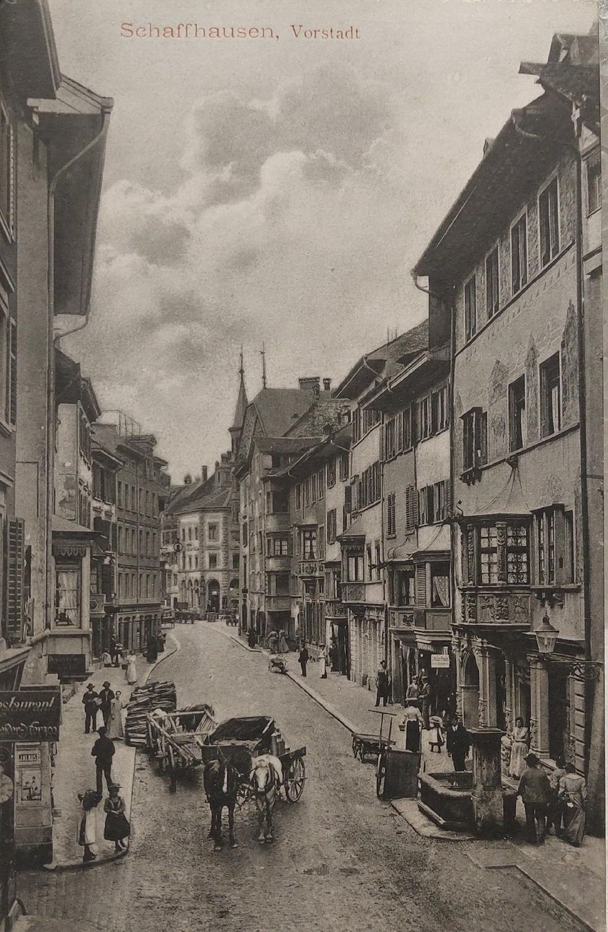 Cartoline postali: SCHAFFHAUSEN - Vorstadt – Usato da Delémont venduto da Domdom1