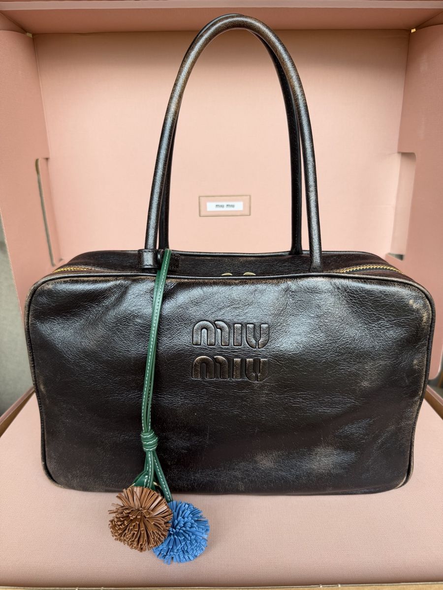 Miu Miu Borse da donna: Miu Miu Beau Nappa Leather Bag – Usato da Martigny venduto da Fashion_Mania