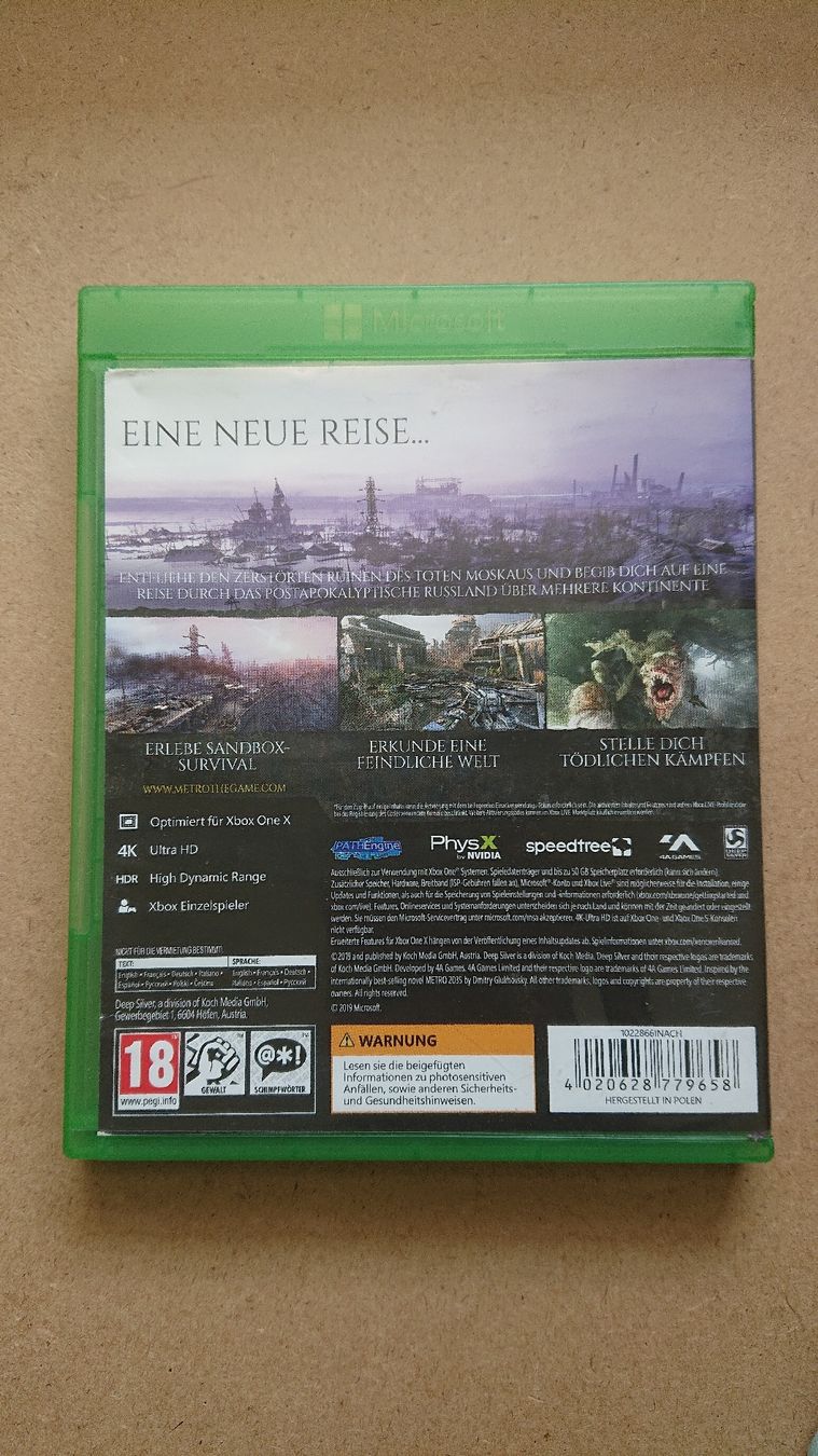 Giochi: Metro Exodus Xbox one  – Usato da Chur venduto da FreakofRarity 1