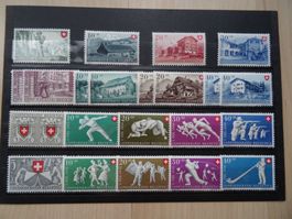 5 alte Pro Patria Sätze 1948-1951 postfrisch ohne Falz