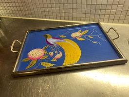 Art Deco Serviertablett 20er 30er Vogel Japan China Motiv