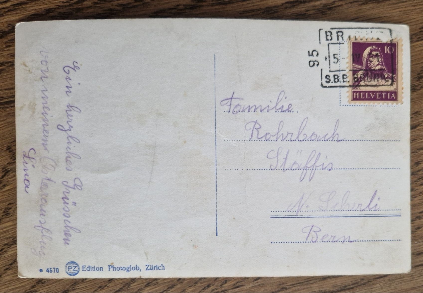 Cartoline postali: Brienz 1931, Stempel: SBB BRÜNIG – Usato da Ebikon venduto da Donar50 2