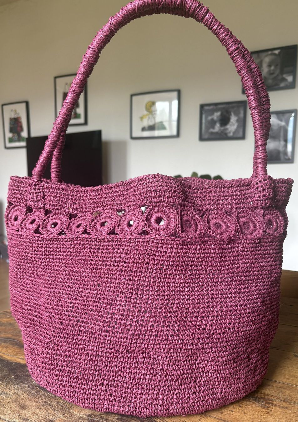 Borse da donna: RAFIA-BAG EN CROCHET HANDMADE! PIÈCE UNIQUE – Nuovo e nell'imballaggio originale da Locarno venduto da NicoNion