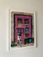 Pink Haus Moderne Kunst Acryl Abstrakt Farben Stefan Bammert