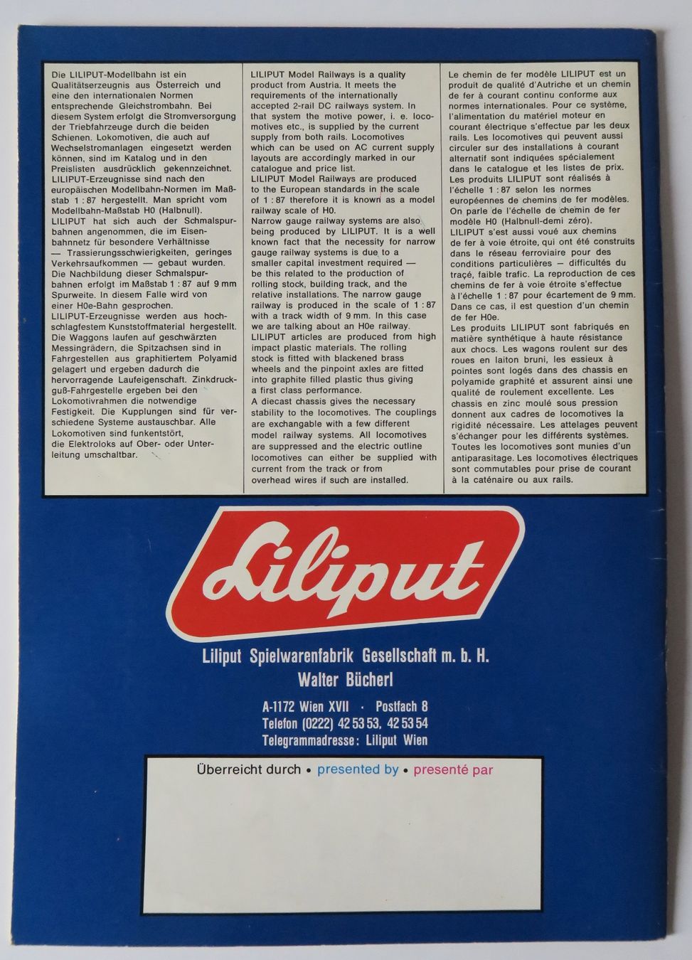 Liliput Modellini di ferrovie: Liliput Katalog 1975 – Usato da Seuzach venduto da Knucklehead1200 1