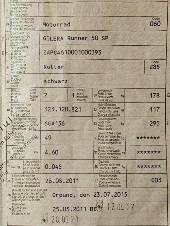 Gilera Scooters: Gilera Runner 50 SP – D'occasion à Oberwil b. Büren par Marco00 5