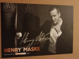 Henry Maske - signierte Autogrammkarte