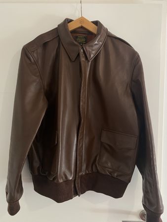 Veste Aviateur Gibson & BarnesA-2 Cuir Brun T46 NEUVE