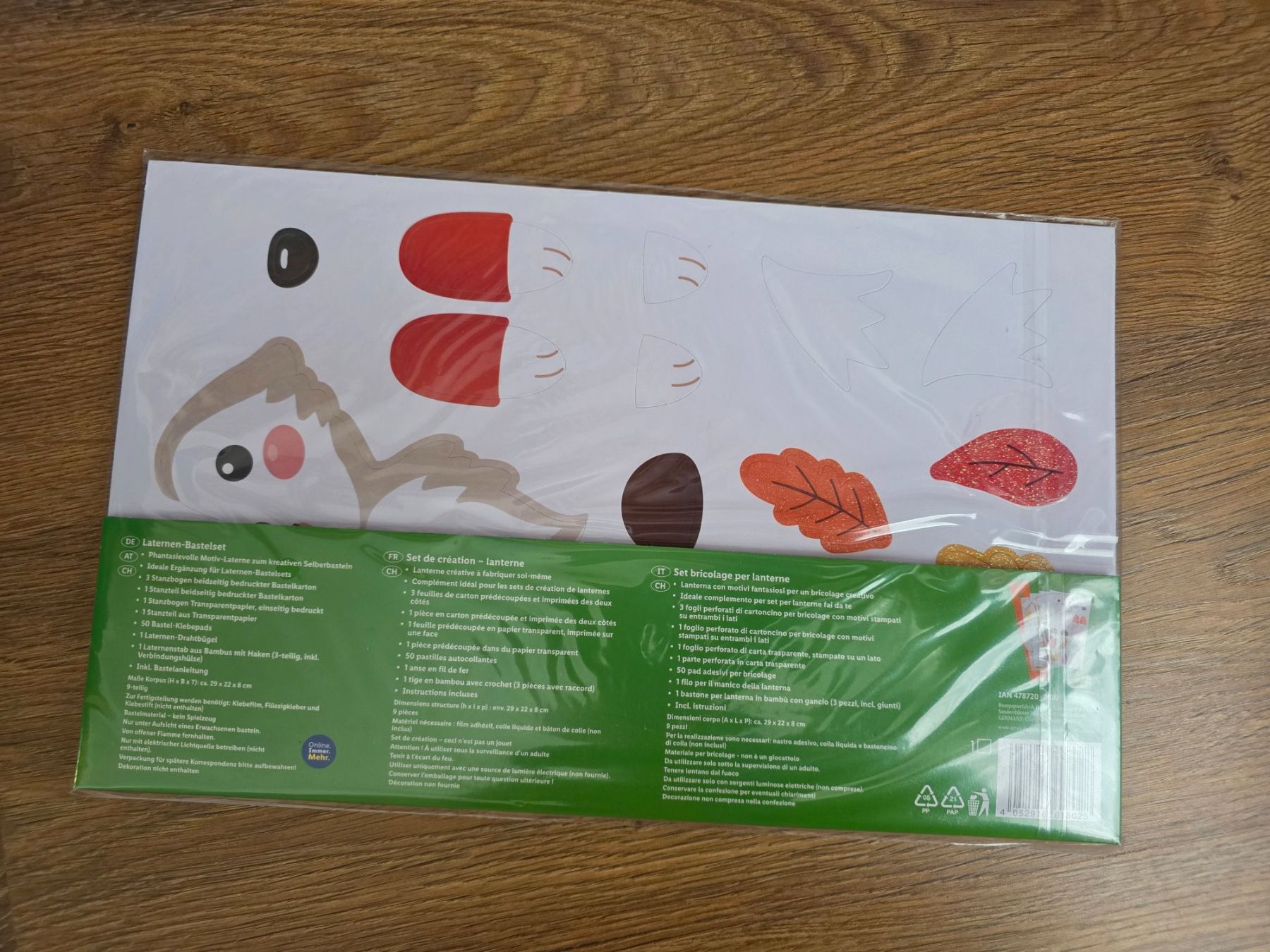 Kit bricolage: Bastelset: Laternen-Bastelset "Fuchs" 9-teilig – Nuovo e nell'imballaggio originale da Nebikon venduto da Japostyle 1