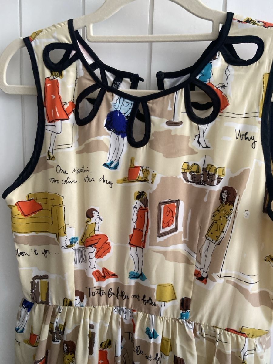Vestiti: Chic Kleid mit grafischem Muster Gr. S/34 – Usato da Murten venduto da februari 1