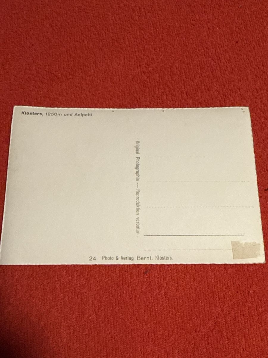 Cartoline postali: Ak klosters – Usato da St. Antönien venduto da and_75rc 1
