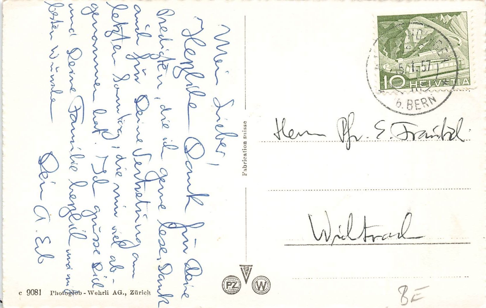 Cartoline postali: Münsingen BE reformierte Kirche mit Turm – Usato da Biasca venduto da Blenio71 1