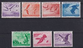 Liechtenstein 1939: Einheimische Vögel ** - Kat. 70.--