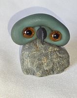 Eule Figur ist ein Naturstein Handarbeit und Einzigartig