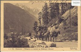 Chamonix - Diligence se rendant au Chatelard - Postkutsche