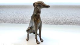 Magnifique sculpture en bronze Art-Deco d'un chien (Lévrier)