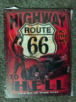 Highway to hell pin up route 66 hot rod