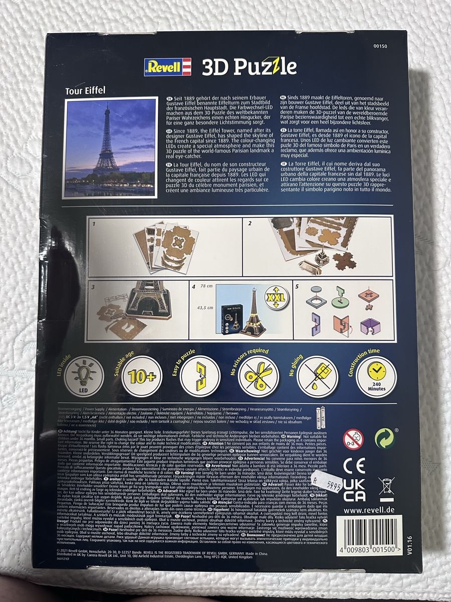 Revell Puzzle: Revell 3D Puzzle Tour Eiffel mit LED – Nuovo e nell'imballaggio originale da Gossau SG venduto da Nisu98 1