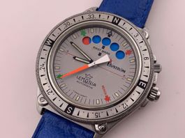 Vintage ELVSTRÖM LEMANIA Chronograph Automatisch Herrenuhr