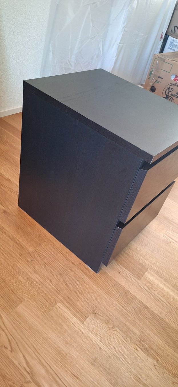 Ikea Nachttische: Kommode mit 2 Schubladen Schwarz – Gebraucht aus Winterthur von Rockeeee 1