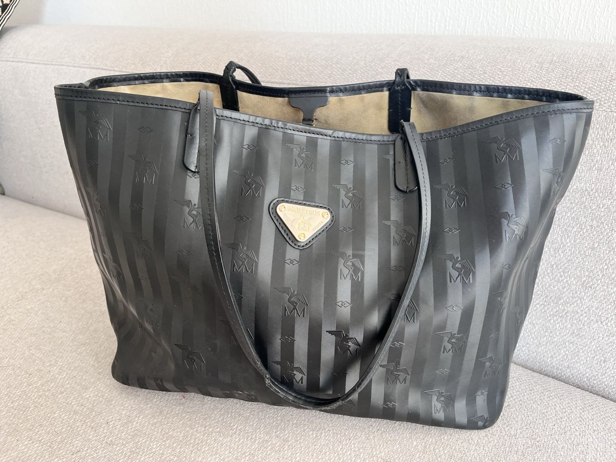 Maison Mollerus Taschen für Damen: Maison Mollerus Tote Bag Black Patterned Medium  – Gebraucht aus Lausanne von Danash