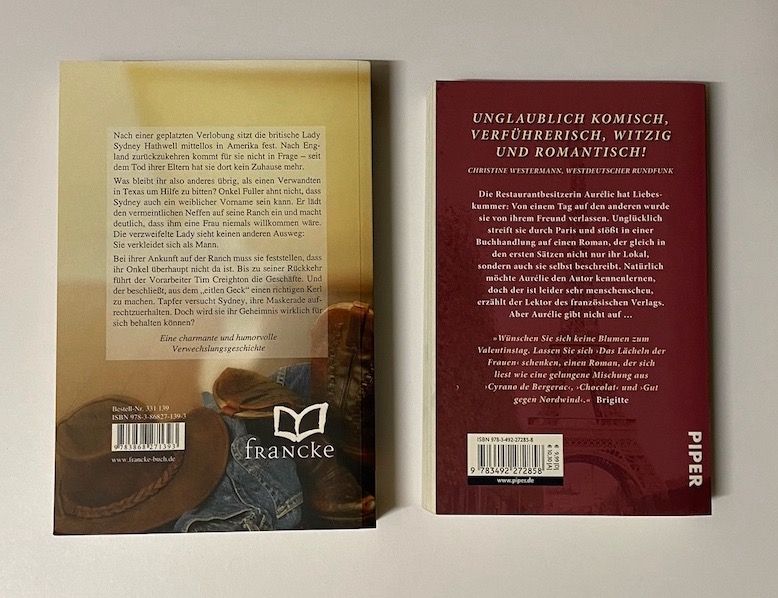 Libri: 2 Liebesromane – Usato da Winterthur venduto da Buzzi... 1