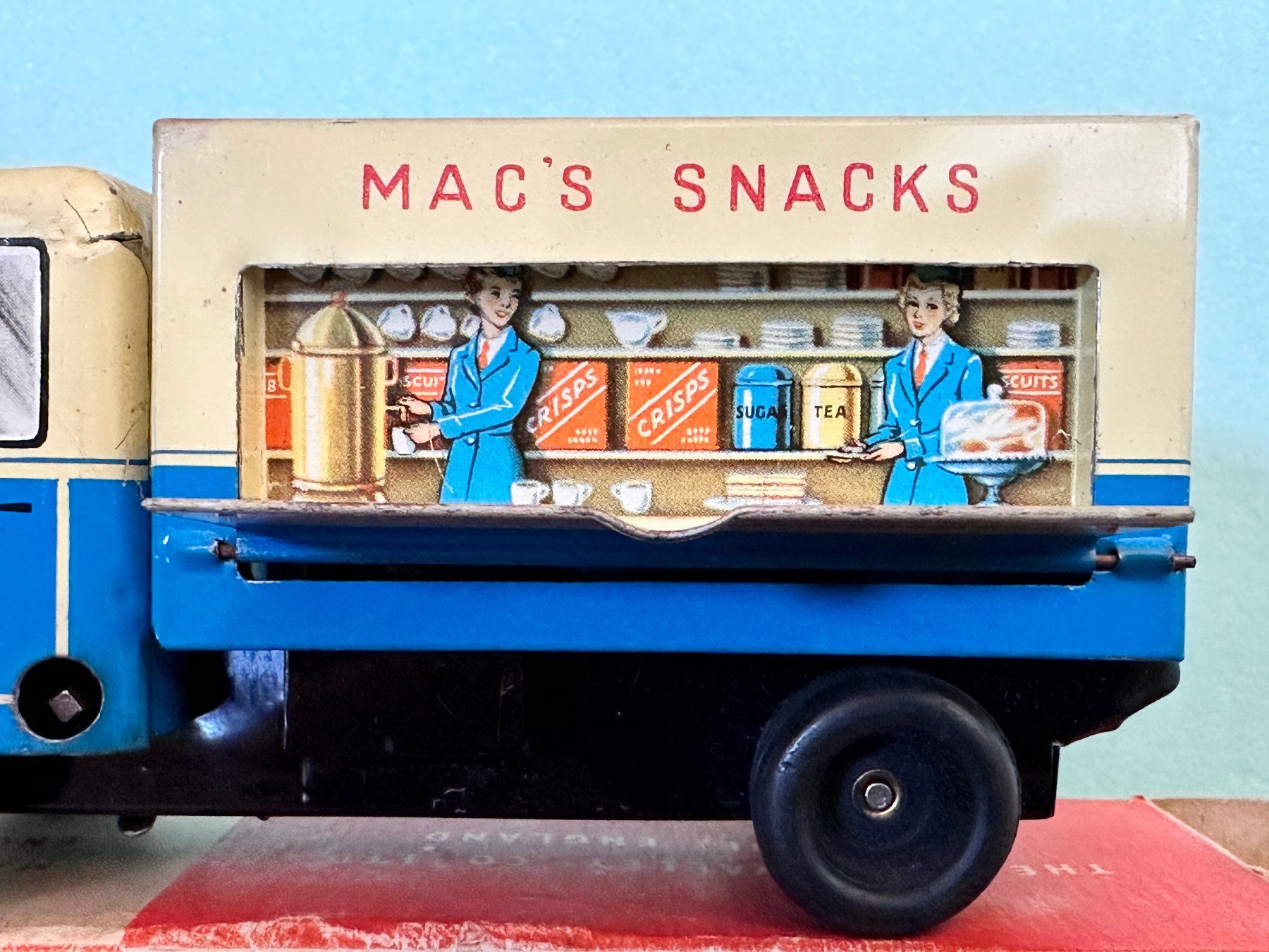 Giocattoli: Chad Valley Buffet Car "Mac's Snacks" Made in England 1950's – Usato da Seuzach venduto da Jage 2