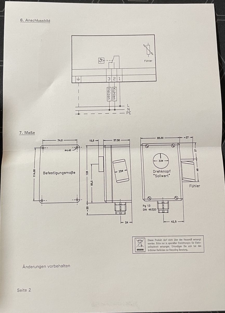 Interruttori: Raumthermostat FTR 1207 – Nuovo e nell'imballaggio originale da Hellbühl venduto da Simpsens 4