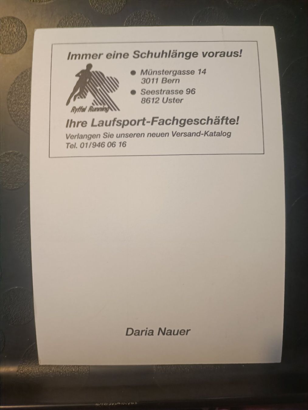 Autografi: Daria Nauer - handsignierte Autogrammkarte – Usato da Menziken venduto da Artographs 1