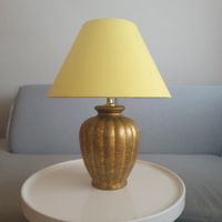 80-90er Jahren / Portugal " Candel " gold/grün Keramiklampe