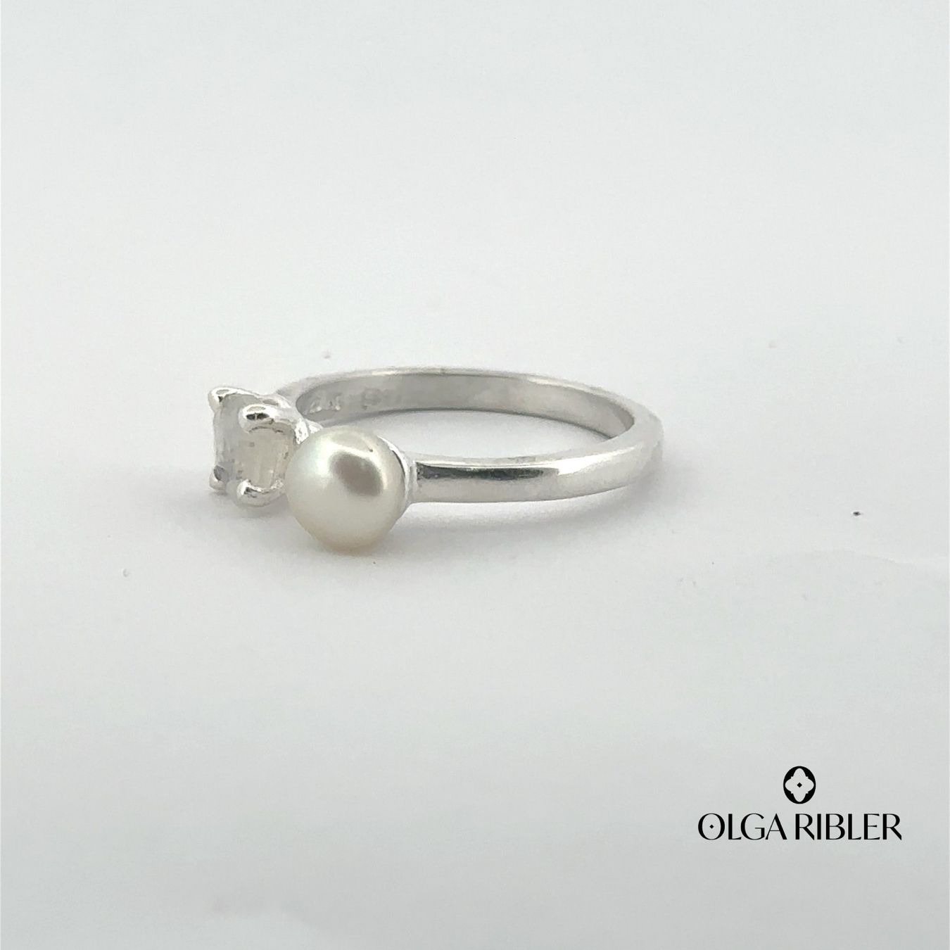 Olga Ribler Anelli: Feiner Ring 925 Sterling Silber mit 2 Steinen  Grösse 52 – Nuovo (secondo la descrizione) da Luzern venduto da Schmuckoutlet 6