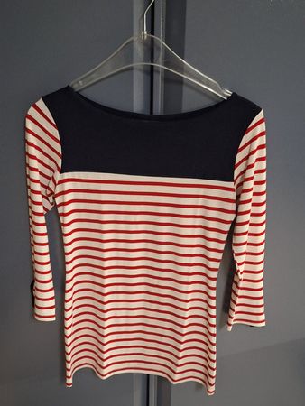Damen Langarmshirt gestreift rot weiss neuwertig