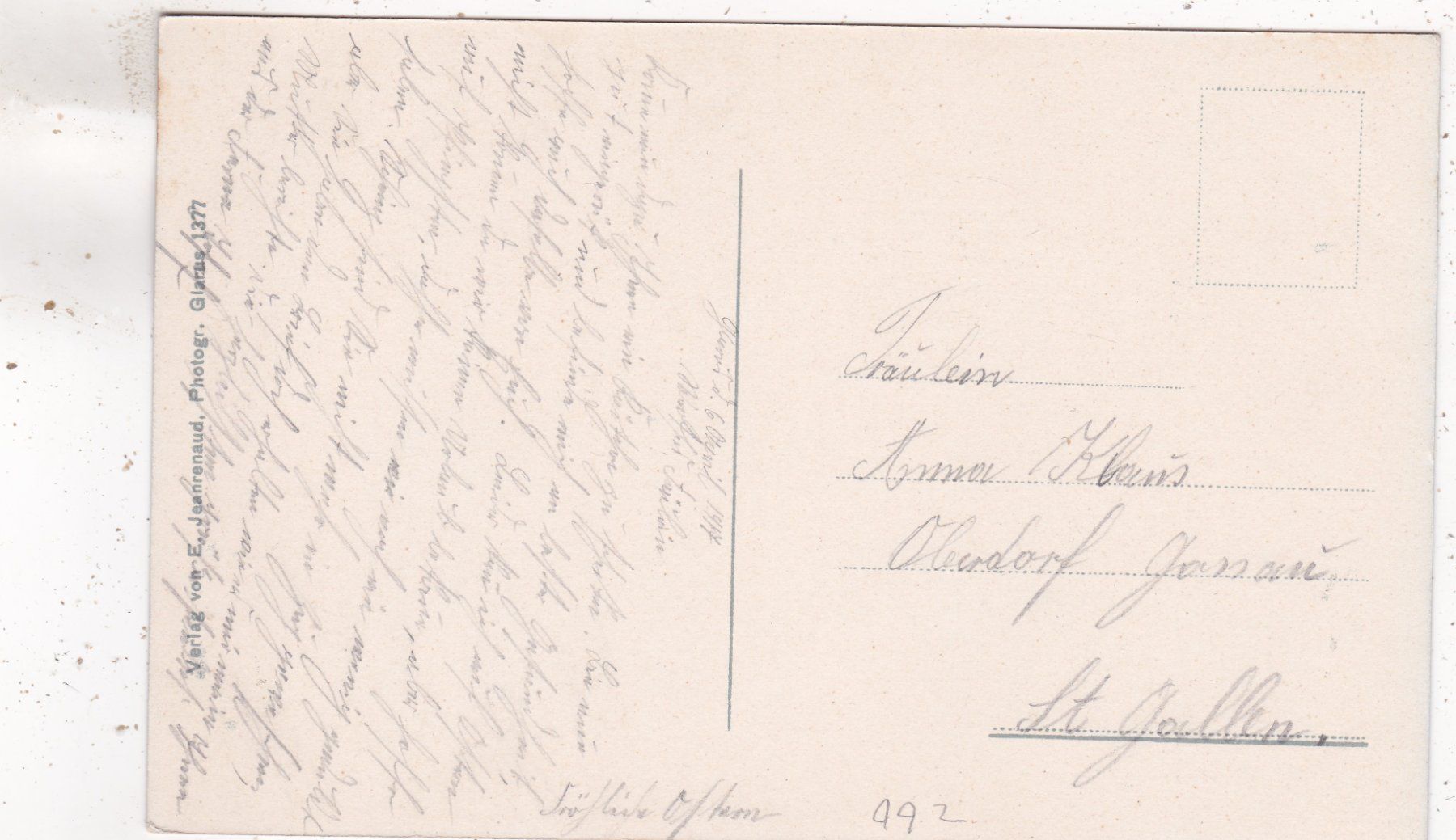 Cartoline postali: Glarus mit Glärnisch – Usato da Herisau venduto da Lisegrat2008 1