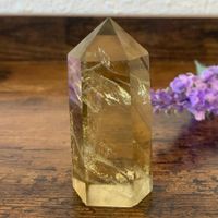 ✲ Citrin Turm ✲ 64mm / 77g aus Brasilien Obelisk Spitze