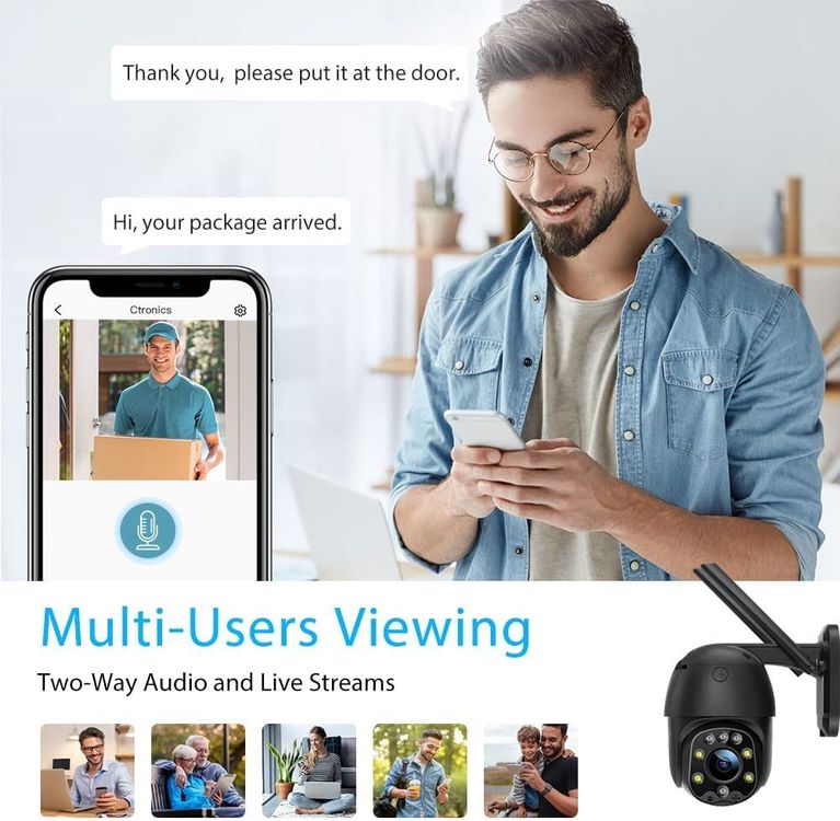 HiLook WLAN Überwachungskamera Set 4MP - Außen Kameras Mit Nachtsicht