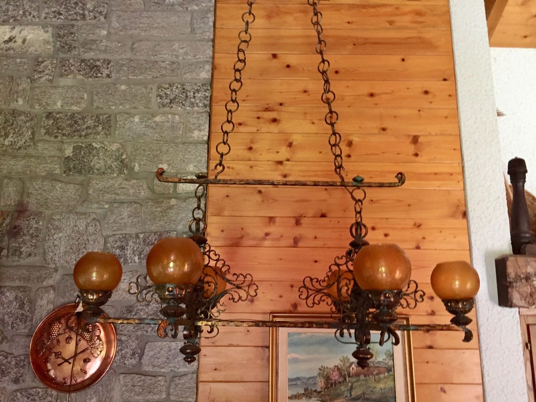 Lampadari & plafoniere: GRANDE LAMPADARIO IN RAME/FERRO BATTUTO – Usato da Bellinzona venduto da dan_dk5g