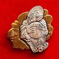 Fasnachtsplakette Luzern GOLD 2002 mit Original-Nadel