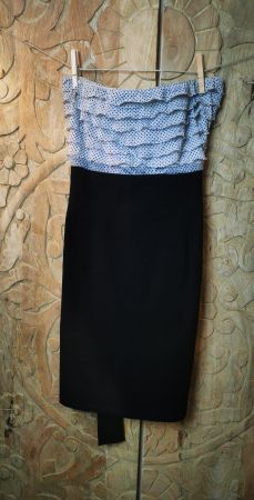 Elegantes Sommerkleid Cocktailkleid Party - gepunktet - M