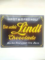 Lindt&Sprüngli Reklameschild Emaille NEU