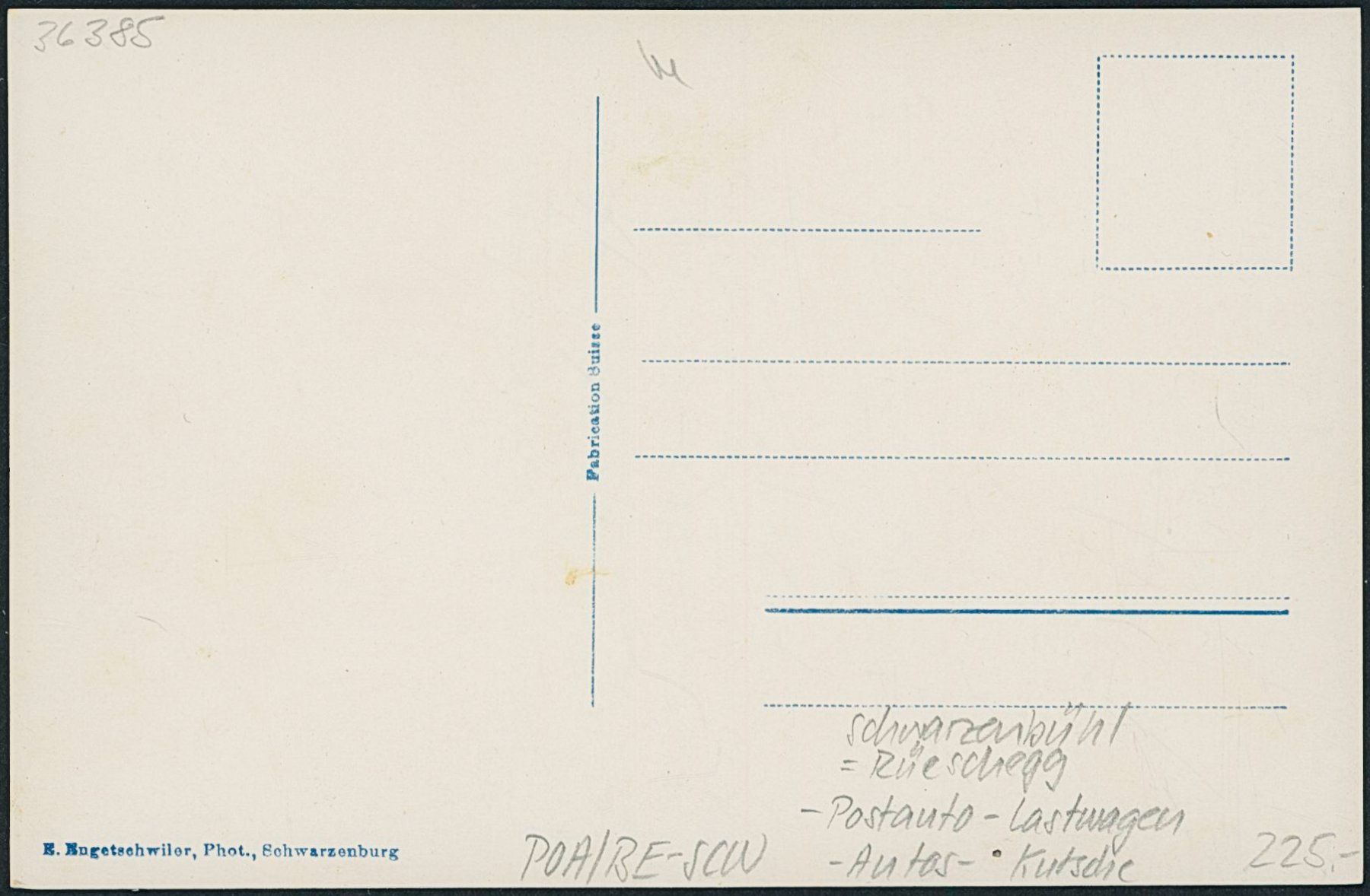 Cartoline postali: BE Schwarzenbühl - Postauto - Auto - Lastwagen - Kutsche – Nuovo (secondo la descrizione) da Schindellegi venduto da leecollect 1