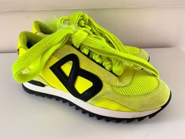 BOGNER Seattle L1 Sneaker Schuhe Neongelb & Fell Gr. 37 RAR