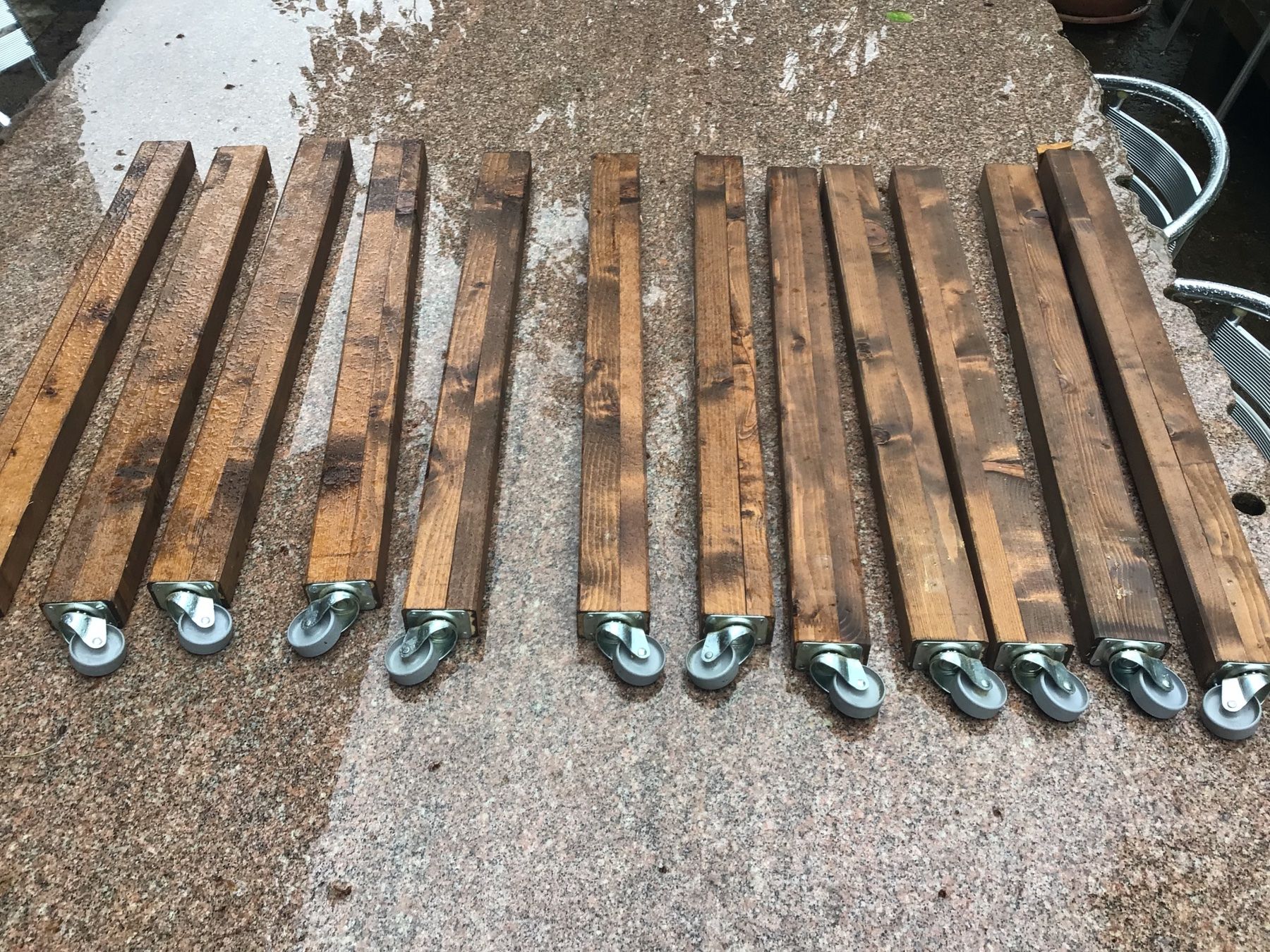Holzartikel: 8 Holzpfosten mit Räder – Gebraucht aus Schleinikon von Laegern99 1