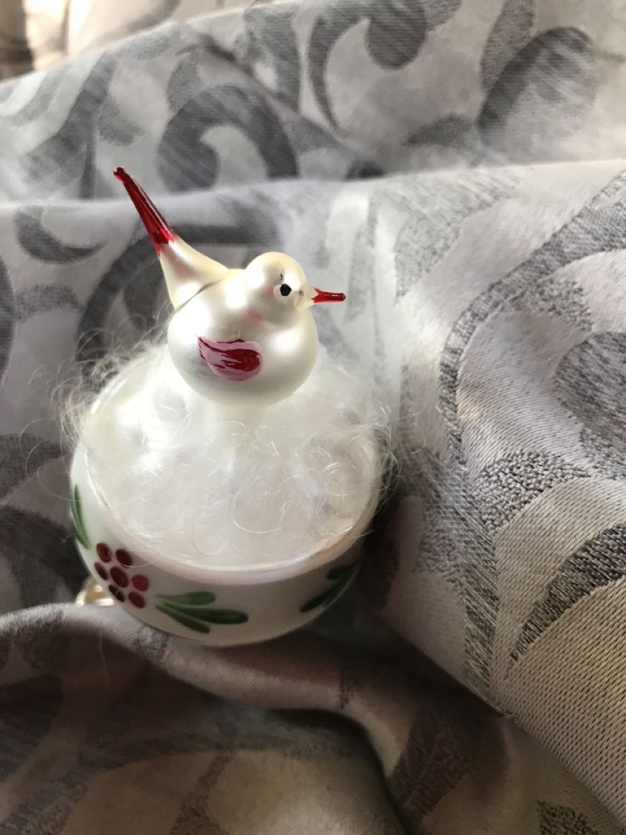 Tutte le decorazioni: Vogel im Nest nostalgischer Christbaumschmuck – Nuovo e nell'imballaggio originale da Alpnach Dorf venduto da marvo 4