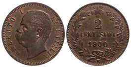 Italien, 2 Cents 1900 Roma