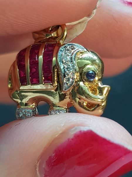 Ciondoli: Süsser Elefanten Anhänger, 18 Karat – Nuovo (secondo la descrizione) da Unterägeri venduto da Altgoldschmuck 4
