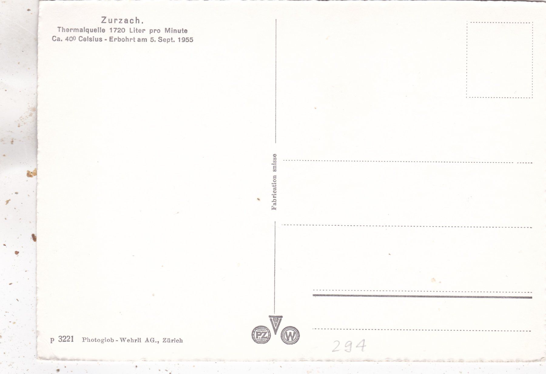 Cartoline postali: Zurzach – Usato da Herisau venduto da Lisegrat2008 1