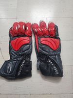 Motorradhandschuhe Richa Leder Schwarz Rot Grösse M