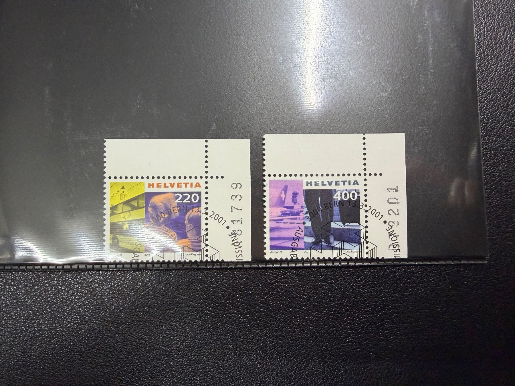 Alle Briefmarken: CH Dauermarken Tourismus 2001 ET gestempelt mit Eckrand/Nr. – Gebraucht aus oberrüti von jeanmei