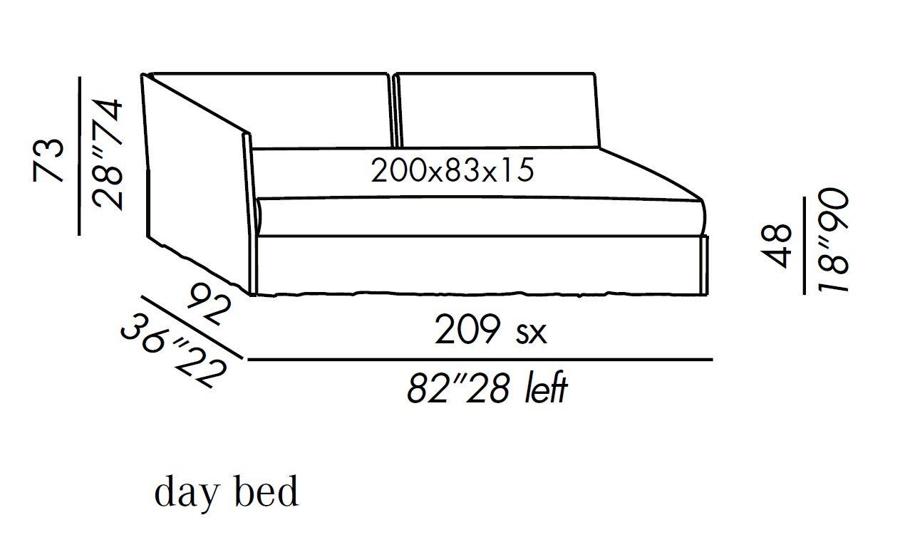 Sedie a sdraio: MERIDIANI, FOX, DAY BED + 3 CUSHIONS [inkl.Transport Zürich] – Usato da Zürich venduto da DrODrMo 4